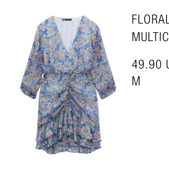 Zara floral mini dress. M - Picture 1 of 4